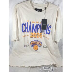 Nahmias Miracle Academy 2026 NBA Knicks Champions Tee - Egg White - XXL - $125